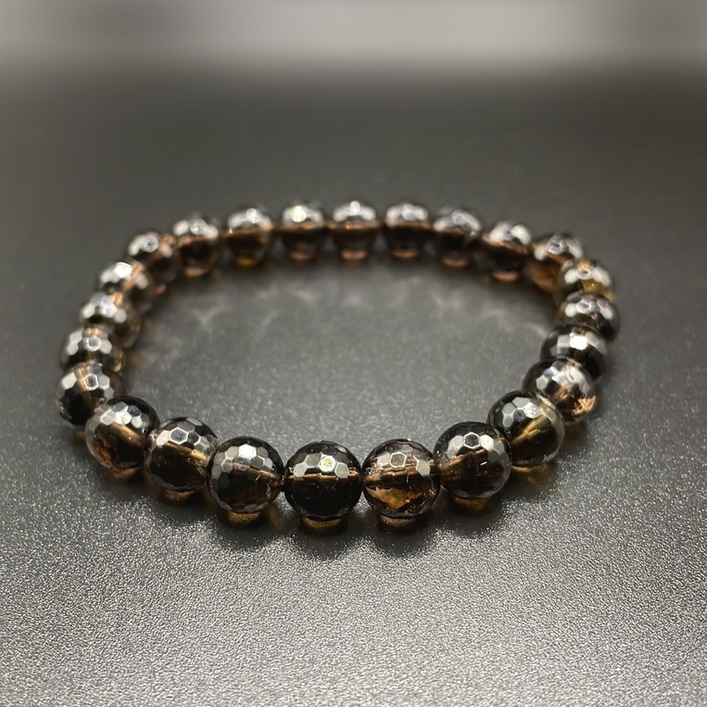 Smokey quartz bracelet (faceted)